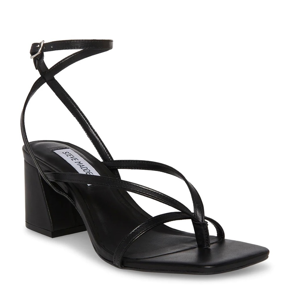Steve Madden Black Strappy Heels